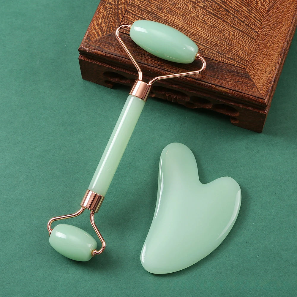 Natural Jade Roller Set